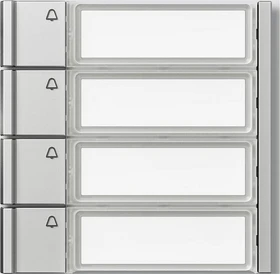 Siedle TM 700-4-0 SM Ruftasten für Vario Türsprechanlage, 4 Teilnehmer, Silber-Metallic