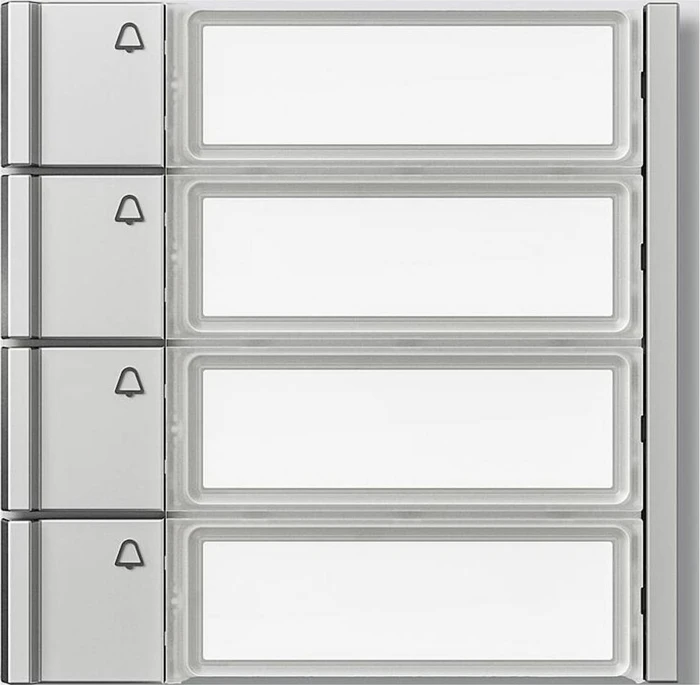 Siedle TM 700-4-0 SM Ruftasten für Vario Türsprechanlage, 4 Teilnehmer, Silber-Metallic