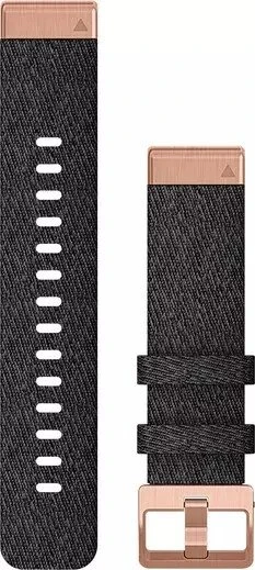 Garmin Ersatzarmband QuickFit 20 Nylon schwarz/rosegold