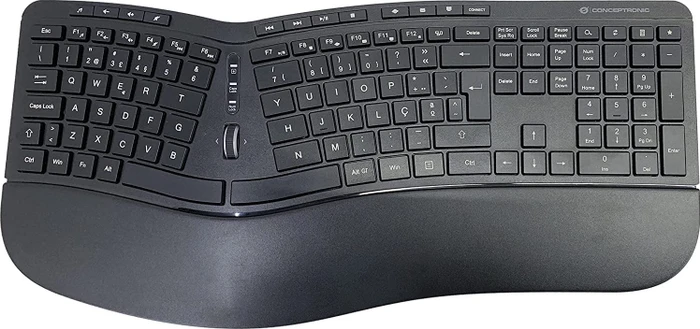 Conceptronic Orazio Ergo Wireless Ergonomic Keyboard and Vertical Mouse Kit schwarz, USB, PT