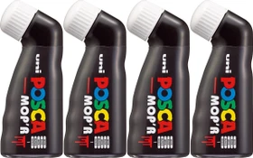 Uni-Ball POSCA MOP'R PCM-22 Acrylmarker weiß, 4er-Pack