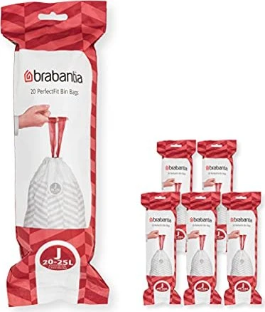 Brabantia PerfectFit Müllbeutel Typ J 20-25l, 120 Stück