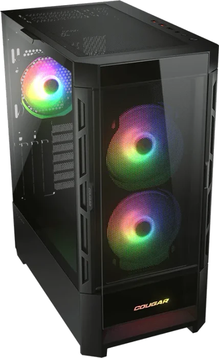 Cougar Duoface RGB, schwarz, Glasfenster