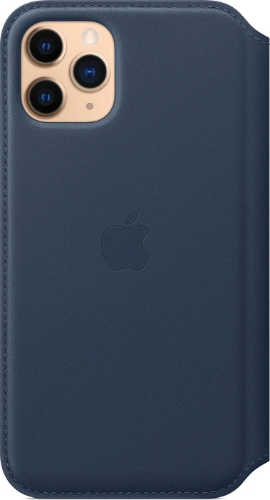 Apple Leder Folio Case für iPhone 11 Pro tiefseeblau