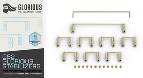 Glorious GSV2 Premium Keyboard Stabilizers Stabilisator-Set, gold/transparent