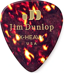 Dunlop Celluloid Shell Pick, Extra Heavy, 12-Pack