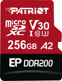 Patriot EP Series DDR200 R160/W120 256GB, UHS-I U3, A2, Class 10