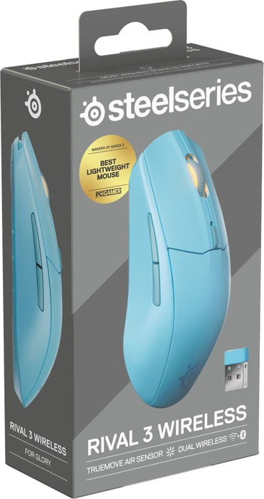 SteelSeries Rival 3 Wireless Gen 2, türkis, USB/Bluetooth