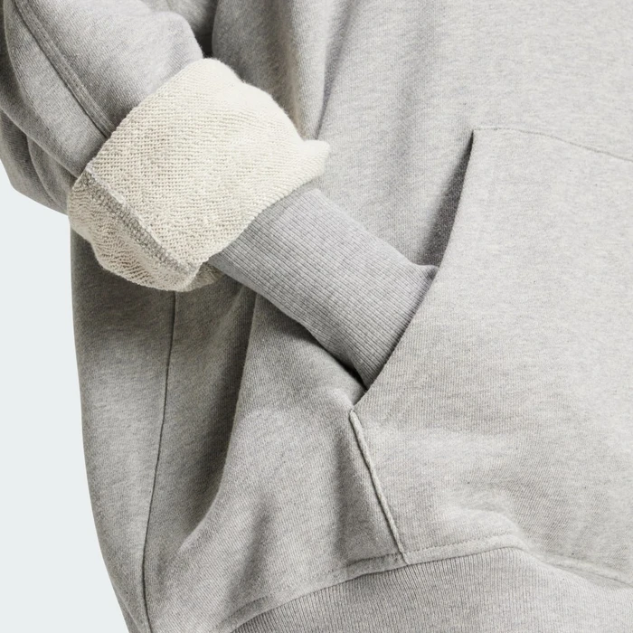 adidas Essentials Loose French Terry Hoodie medium grey heather (Damen)