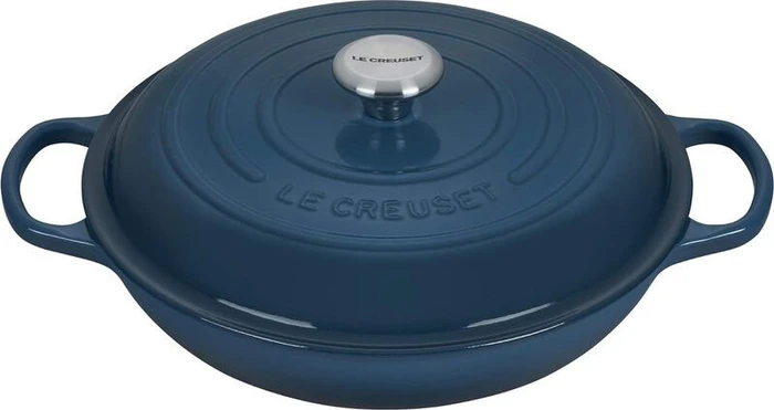 Le Creuset Gourmet-Profitopf Bräter aus Gusseisen rund 30cm 3.5l deep teal
