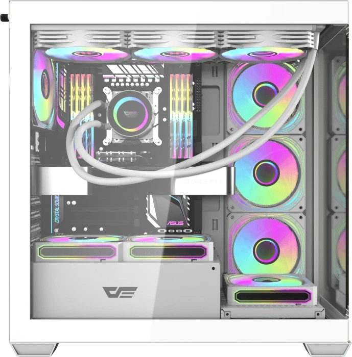 DarkFlash DS900W White, Glasfenster