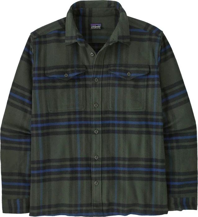 Patagonia Fjord Flannel Hemd langarm catch: old growth green (Herren)