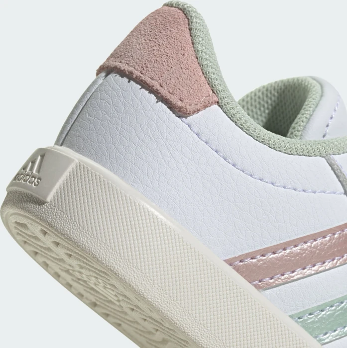adidas VL Court 3.0 cloud white/linen green metallic/sandy pink metallic (Junior)