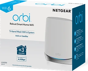 Netgear Orbi Wi-Fi 6, 750 Serie RBS750, Satellit, AX4200