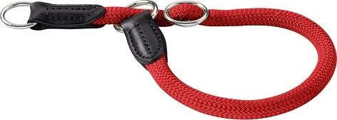 Hunter Freestyle Dressurhalsung, Hundehalsband, Zugstopper, robust, wetterfest, 35 S, rot