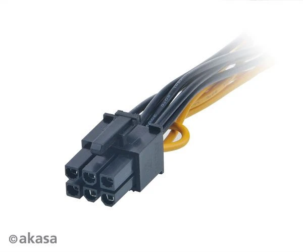 Akasa 2x 15-Pin SATA Strom auf 6-Pin PCIe, 150mm