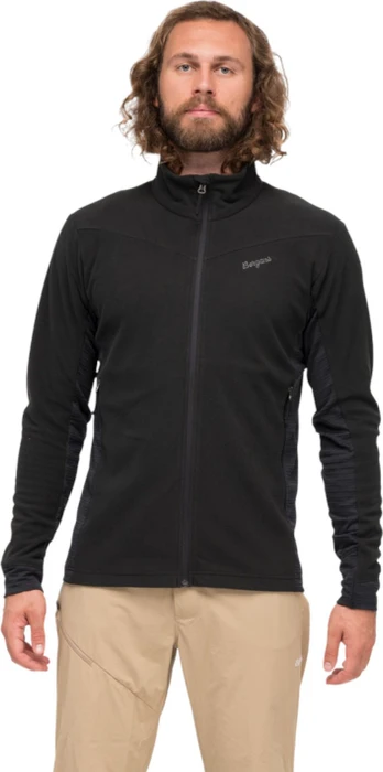 Bergans Rabot Fleece Midlayer Jacke schwarz (Herren)