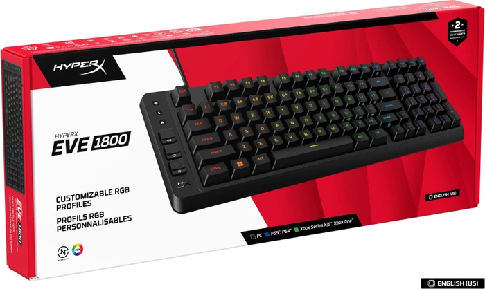 HP HyperX Eve 1800, schwarz, LEDs RGB, USB, DE