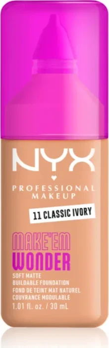NYX Make 'EM Wonder Soft Matte Foundation 11 classic ivory, 30ml