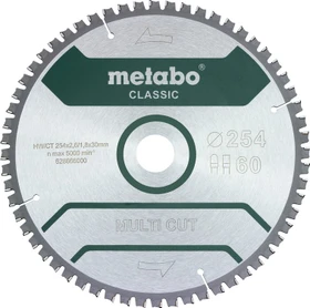 Metabo Multi Cut Classic Kreissägeblatt 60Z, 254x1.8x30mm, 1 Stück