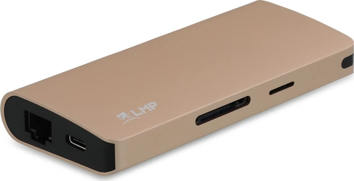 LMP USB-C Travel Dock, 9-Port, USB-C 3.0 [Stecker], gold