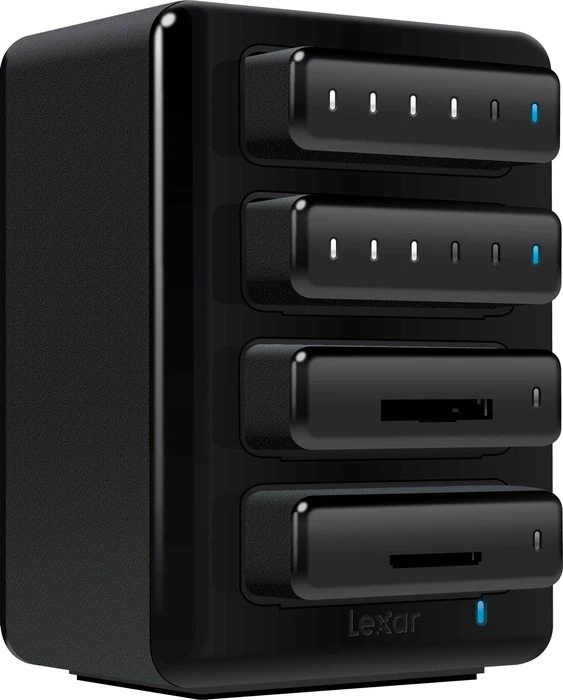 Lexar Professional Workflow Hub (HR1), USB-Hub, 4x USB-B 3.0, USB-B 3.0 [Buchse]
