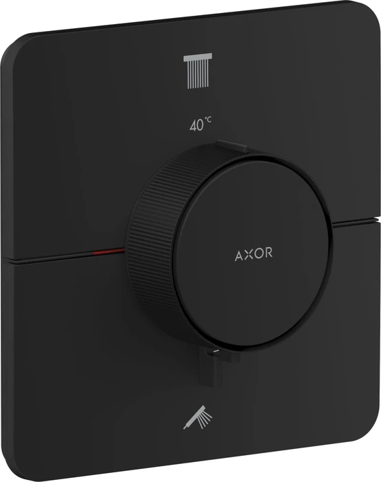 Hansgrohe Axor ShowerSelect ID softsquare Thermostat für 2 Verbraucher mattschwarz