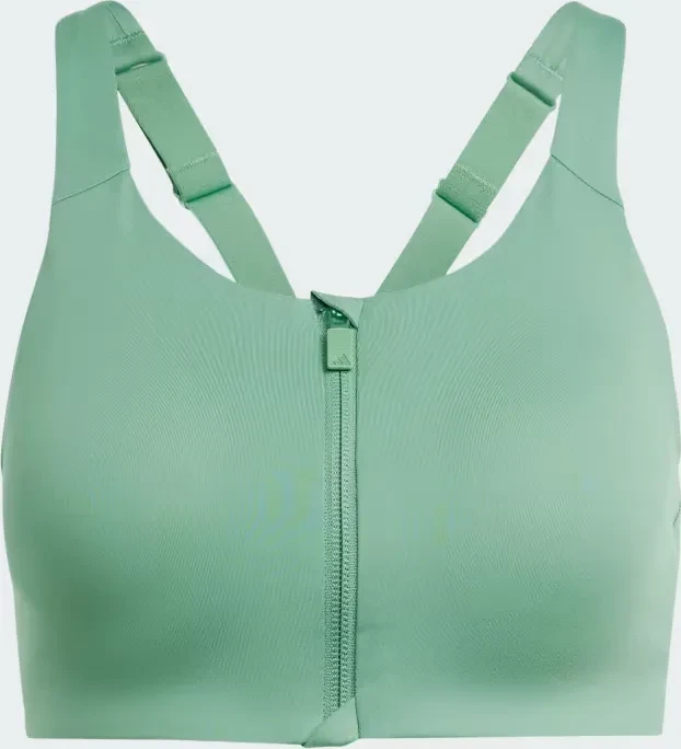 adidas TLRD Impact Luxe High Support Zip Sport-BH preloved green (Damen)