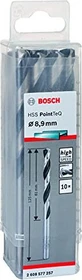 Bosch Professional HSS PointTeQ Spiralbohrer, 8.9x81x125mm, 10 Stück
