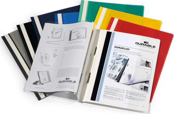 Durable Duraplus Schnellhefter, A4, rot/transparent