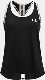 Under Armour Knockout Funktionsshirt ärmellos schwarz/weiß (Junior)