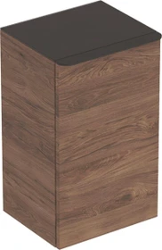 Geberit Smyle Square Seitenschrank 36x60x32.6cm, 1 Türe, links, Nussbaum