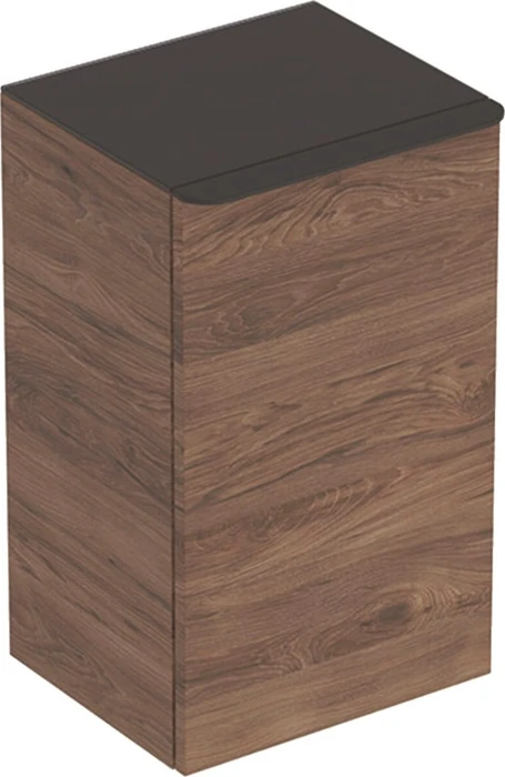 Geberit Smyle Square Seitenschrank 36x60x32.6cm, 1 Türe, links, Nussbaum