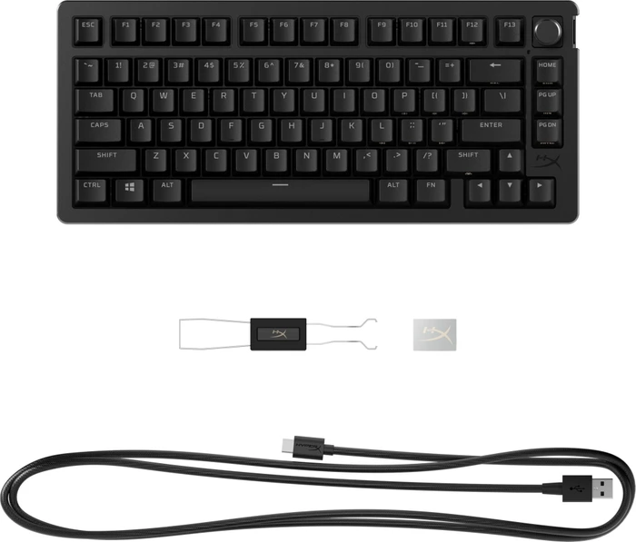 HP HyperX Alloy Rise 75, PBT, LEDs RGB, hot-swap, HyperX Linear, USB, US