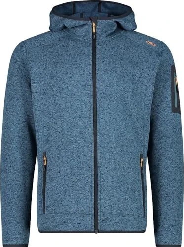 CMP Melange Knit Tech Hooded Heavy Fleece Jacke hydro/bluesteel (Herren)