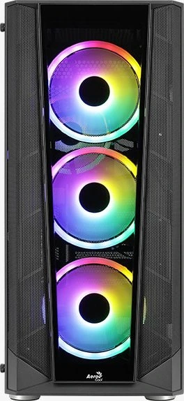 AeroCool Prism, Lüfter LED Fixed RGB, Glasfenster