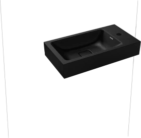 Kaldewei Cono 3073 Wandwaschtisch 55x30x10cm, mit Hahnloch rechts, schwarz matt 100