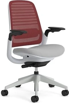 Steelcase Series 1 Bürostuhl, grau/scarlet