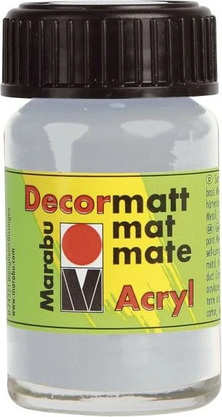 Marabu Decormatt Acrylfarbe, silber metallic, 15ml (14010039782)