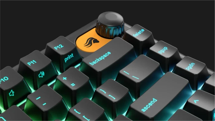 Glorious GMBK 75%, schwarz, LEDs RGB, USB, US