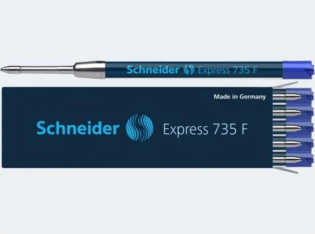 Schneider Express 735 Großraummine G2 F blau, 10er-Pack (7353#10)