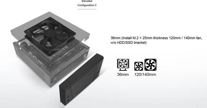 SilverStone Milo ML10, schwarz, Mini-ITX