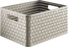 Rotho Country Rattan Aufbewahrungsbox, 18l, cappuccino