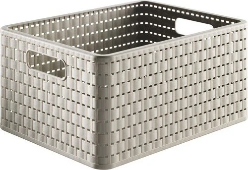 Rotho Country Rattan Aufbewahrungsbox, 18l, cappuccino