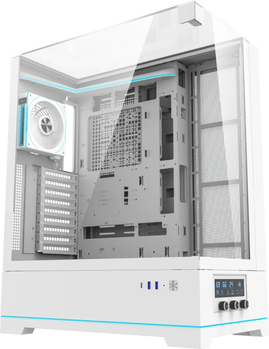 DarkFlash DY450L Pro White, Glasfenster