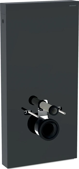 Geberit Monolith Sanitärmodul für Wand-WC, 101cm, Glas lava/Aluminium schwarzchrom