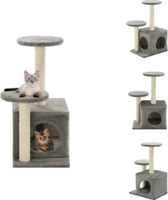 vidaXL Katzen-Kratzbaum Sisal, 60cm, beige/grau
