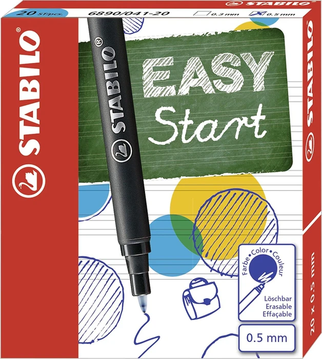 STABILO EASYoriginal Tintenroller-Patrone blau, 20er-Pack