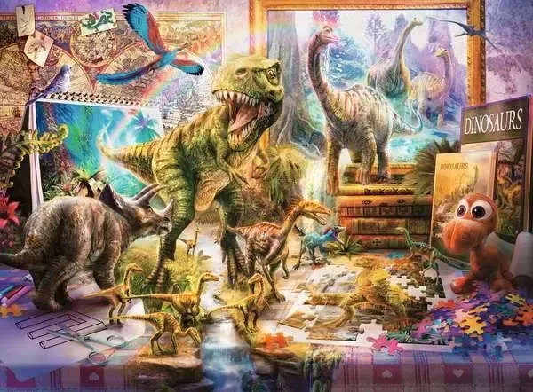 Ravensburger Puzzle Dinos im Kinderzimmer