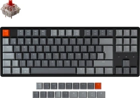 Keychron K8, 80% TKL, Aluminium, LEDs RGB, hot-swap, schwarz, Gateron RED, USB/Bluetooth, DE